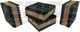 Anti Vibration Isolation Pads 2 X 2 X 7/8 Ribbed Rubber with Cork Center