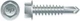 Unsltd Ind Hi-Hex Wash Hd w/Rev Serr, Zinc, 10-16 x 3/4, #3 Point, 150EA
