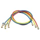 YELLOW JACKET 29986 Hose, 16 in L, Blue/Red/Yellow, 800 psi 38D879