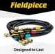 Fieldpiece HR3B Ball Valve Refrigerant Hose Set (3) with Color Tags - 1/4" x 1/4