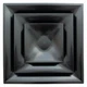 American Louver Str-C-12Bk 12 In Square 3 Cone Diffuser, Black
