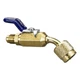 YELLOW JACKET 93825 Ball Valve, 8 1/2 in L, Brass, 800 psi 809KD5