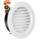 8 Inch Soffit Vent,HG Power Round Vent Cover with Built-in 8 Inch, White