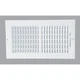 Home Impressions 6 In. x 12 In. White Steel Wall Register 2SW1206WH-B Home