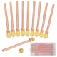 WISSCOOL 10PCS 1/4&rdquo; HAVC AC Schrader Access Service Valve 1/4'' SAE 4.5 Inch 