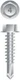 410 SS Unslotted Indented Hex Washer Head, 10-16 x 1, #3 Point, 150EA