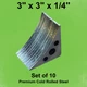 Steel Gussets, Weld On 3&rdquo; 1/4&rdquo; -Set of 10 Metal Gussets, Superior Strength, Kit