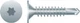 Star Drive Wafer Head, Zinc Plated, 10-16 x 1-1/2, #3 Point, Box of 450