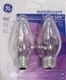 GE 75340 2 Count Flame Shape 25 Watt Auradescent Light Bulb - Pack of 24