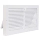 Imperial White Metal Baseboard Register - Plate Damper