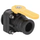 BANJO VSF200CF Manual 2-Way Ball Valve,Flange,Polypro 803HX9