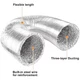 Hepacart Hfacc-Ducl2 Flexibleduct, 12India, Bopet, 25Ft Length