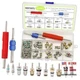 102Pcs Air Conditioning Valve Core Accessories Kit, Includes 100Pcs R12 R134a