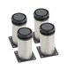 Brushed Satin Nickel  Furniture Leg Extensions Adjustable Feet Round 2"Dia 4/set