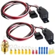2 PCS Electric Fan Relay Kit, Dual 185 Degree on 175... 