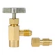 Aupoko R134A Can Tap Refrigerant Dispenser with Tank 0.4 inches, Gold 