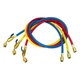 YELLOW JACKET 29485 Hose, 14 in L, Blue/Red/Yellow, 800 psi 809JV7
