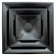 American Louver Str-C-6Bk 6 In Square 3 Cone Ceiling Diffuser, Black