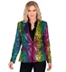 Widmann Party Fashion Jacket (Rainbow Animalier Leopard Sequin Jacket) (M) Rainb