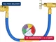 Aupoko R134A AC Refrigerant Charge Hose Kit, 1/2" Acme Can Opener Tap Dispensing