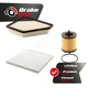 Air Cabin Engine Cartridge Oil Filters (3 Total) Kit For 2010-2017 GMC Terrain