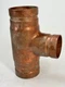Victaulic Style 625 2-1/2" x 2" Reducing Tee Grooved End Copper Tubing Fitting