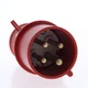 Leviton Industrial Grade Pin & Sleeve Splashproof Plug 32A 380/415V SP432P6