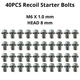 40PCS Recoil Starter Flange Bolt Replace Honda 90008-ZE2-003 5.5 6.5 8 9 11 13HP