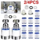 2/4Set Faucet Water Filter Tap Filtration Kitchen Sink Mount Purifier 360&deg;Rotate