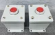 Lot of 2 - Hoffman E1PB Steel 1 Pushbutton Enclosures w/ 800T-A Allen Bradley