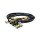 Fieldpiece HR3B - &frac14;&rdquo; Ball Valve Hose Set - 5 ft Refrigerant Charging 