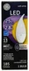 GE 2.8-Watt (25-Watt Replacement) 185 Lumens Soft White Candelabra Base Bent