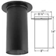M&G DuraVent 8" DuraBlack Slip Connector with Trim: 8DBK-SC - Default