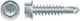 Unsltd Ind Hi-Hex Wash Hd w/Rev Serr, Zinc, 10-16 x 3/4, #3 Point, 6,000EA