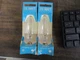 2 NOS GE 25CAC  25 Watt Bent Tip Clear Candelabra Base Light Bulbs Bulb Lot