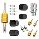 Downhill 16 PCS Air Condition Valve Core Kit, R134A A/C Ducts Pressure Caps and