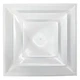 American Louver Str-C-14W-Fr 14 In Square Step-Down Ceiling Diffuser, White