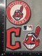 4 Set CLEVELAND INDIANS / GUARDIANS CHIEF WAHOO MLB BASEBALL EMBROIDERED PATCH