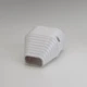 Slimduct SEN-100-W End Fitting 4-1/2" x 4-1/4" x 3" PVC White