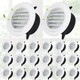 18 Pcs Soffit Vents 4 Inch Soffit ABS Exterior Round Exhaust Vent with Built ...