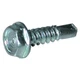 #10-16 x 1" Self-Drill Screw, Indent HWH, Unslot, #3 Point, Zinc, FT, 25 PK