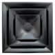 American Louver 10 in Square 3 Cone Diffuser, Black STR-C-10BK American Louver