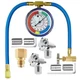 A/C R134A Refrigerator Freon Recharge Kit with 2PC Bullet Piercing Valve