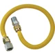 BrassCraft ProCoat Series CSSD54-24P Gas Connector, 24 in L, 1/2 x 1/2 in, Stain