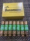 Lot of 7 Copper Bussmann FRN-R-30 250V AC 30A Dual Element Time Delay Class Fuse
