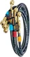 Fieldpiece HR3B Ball Valve Refrigerant Hose Set 3 Pack with Color Tags 1/4