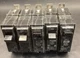 Lot Of 5 Used GE THQB1120 1 Pole 20A 120/240 V Circuit Breaker Missing Screws