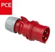 PCE 014-6 CEE-plug [16A 4p 6h IP44] SHARK (3P+PE) 380-415V 50+60Hz