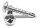 #10-16 x 1/2 Self Drilling Screw Square Drive Pan Hd #2 Point Stainless 410