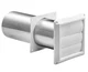 Lambro 267W White Plastic Louvered Vent with Tail Pipe, 4-Inch